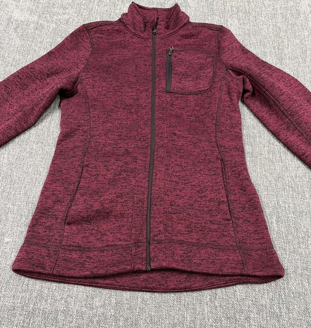 Marc New York Full-Zip Jacket Size S/CH Burgundy Polyester